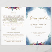 Espagnol Celestial Starry Quinceañera Programme de (Devant)