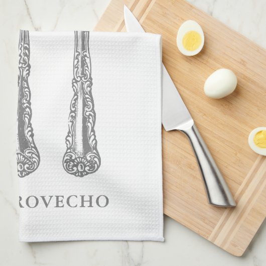 Espagnol Citation serviette de cuisine, fourchette (Quart Plié)