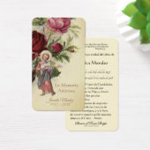 Espagnol Enfant Jésus Rose Carte de prière religie (Bureau)