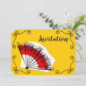 Espagnol Fan Corners Invitation horizontale (Debout devant)