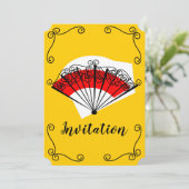 Espagnol Fan Corners Invitation verticale (Debout devant)