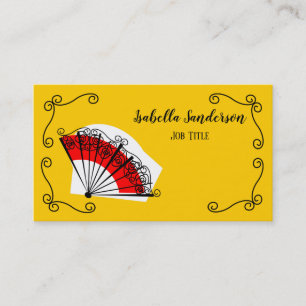 Espagnol Fan Corners Nom Titre carte de visite