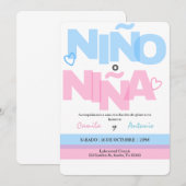 Espagnol Genre Reveillez Invitation Boho Rose ou B (Devant / Derrière)