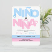 Espagnol Genre Reveillez Invitation Boho Rose ou B (Debout devant)