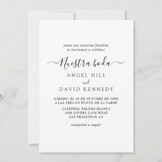 Espagnol, Nuestra Boda Faire-part de mariage