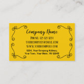 Espagnol Rose Corners Nom Titre carte de visite (Dos)