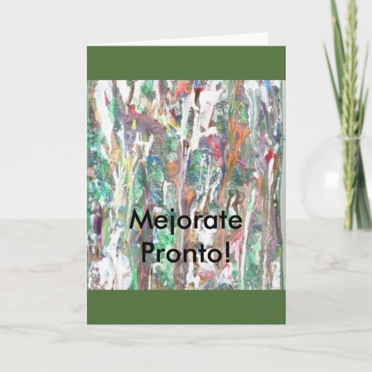 ESPAGNOL, salutation, carte de note. "Mejorate (Devant)