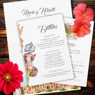 Espagnol, San Miguel Allende Mariage Détails Carte
