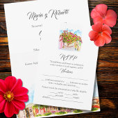 Espagnol, San Miguel de Allende Mariage Carte RSVP