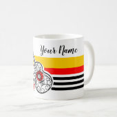 Espagnol Souvenirs Classic Stripe Nom tasse (Devant droit)