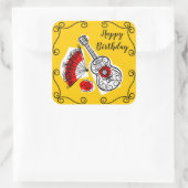 Espagnol Souvenirs Corners carré autocollant Anniv (Sac)