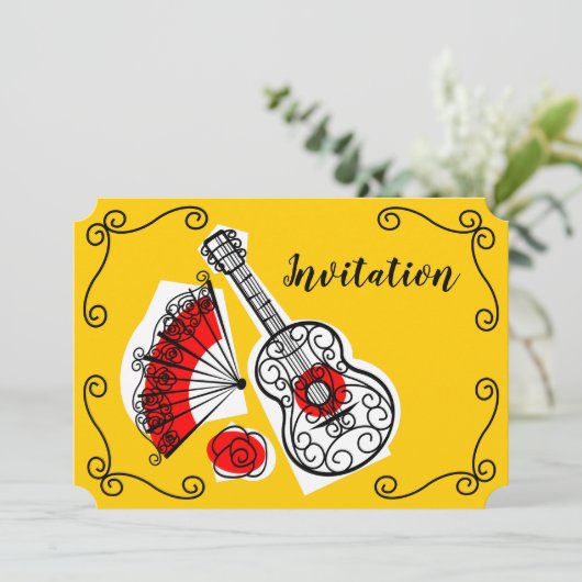 Espagnol Souvenirs Corners Invitation horizontale (Debout devant)