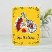 Espagnol Souvenirs Corners Invitation verticale (Debout devant)