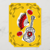 Espagnol Souvenirs Corners invitation verticale (Devant / Derrière)