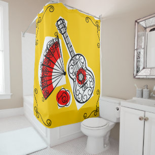 Espagnol Souvenirs Corners rideau de douche