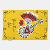 Espagnol Souvenirs Corners Texte serviette de cuis (Horizontal)