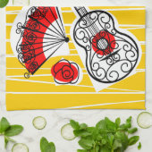 Espagnol Souvenirs Texte serviette de cuisine (Plié)