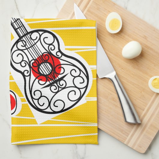 Espagnol Souvenirs Texte serviette de cuisine (Quart Plié)