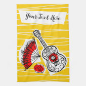 Espagnol Souvenirs Texte serviette de cuisine (Vertical)