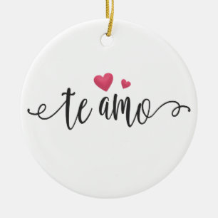 Espagnol Te Amo I Love You Valentine  Ornement