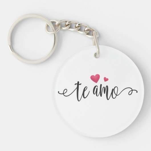 Espagnol Te Amo I Love You Valentine | Porte-clé (Devant)