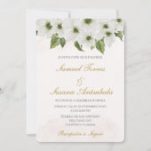 Espagnol Vert Faire-part de mariage beige (Devant)