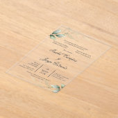 Espagnol vert Mariage acrylique Invitation (Poser)