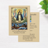 Espagnol Vierge Marie Prière funéraire Carte Saint (Bureau)