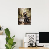 Espagnol Water Dog Art Imprimer Poster (Bureau à domicile)