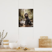 Espagnol Water Dog Art Imprimer Poster (Cuisine)
