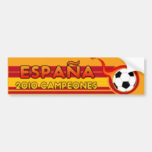 Espana 2010 Campeones Soccer Bumpersticker (Voorkant)