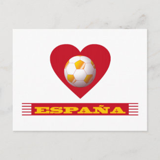 ESPAÑA Fútbol Corazón y Bufanda Brasil 2014 Briefkaart