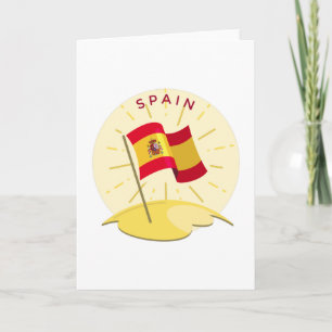 España Spaanse vlag Spanje Sun Travel Gift Kaart