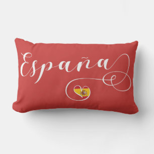 España Spain Flag Heart, Spaans Buitenkussen