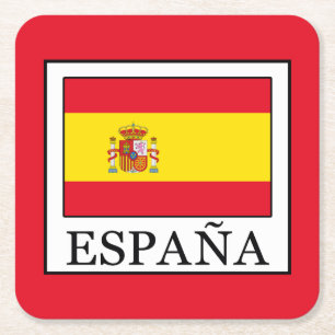 España Vierkante Kartonnen Onderzetter