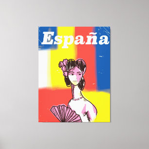 España vintage poster canvas afdruk