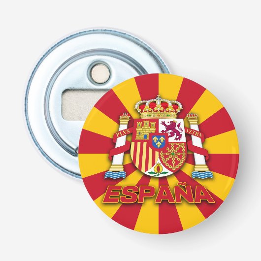 Espana Wapen Button Flesopener (Voorkant)