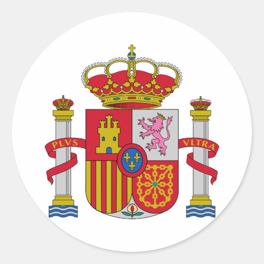España wapenstilstand ronde sticker (Voorkant)