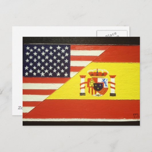 España y Estados Unidos Briefkaart (Voorkant / Achterkant)