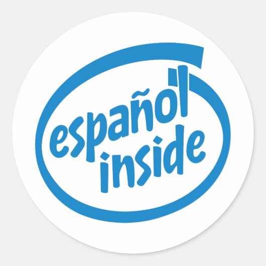 Español inside ronde sticker (Voorkant)