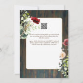 Espanol Invitación de Boda Floral Wedding Rustic I Kaart (Achterkant)