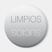 Español Limpios Sucios Round Dishwasher Magneet (Voorkant)