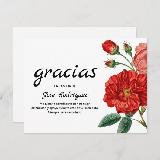 Espanol Merci | Fleur rouge (Devant / Derrière)
