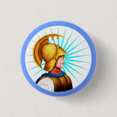 Esparto High School Spartaans hoofd Ronde Button 3,2 Cm (Voorkant)