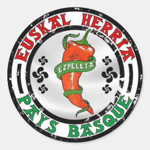 Espelette - Ezpeleta Ronde Sticker