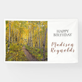 Espenbomen in het bos banner