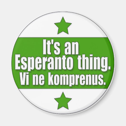 Esperanto-ding Magneet (Voorkant)