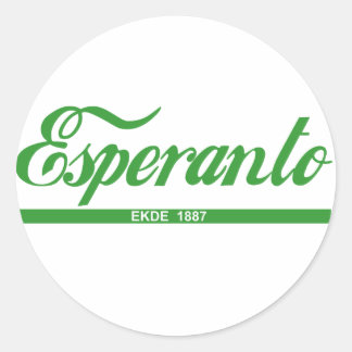 Esperanto ekde 1887 ronde sticker
