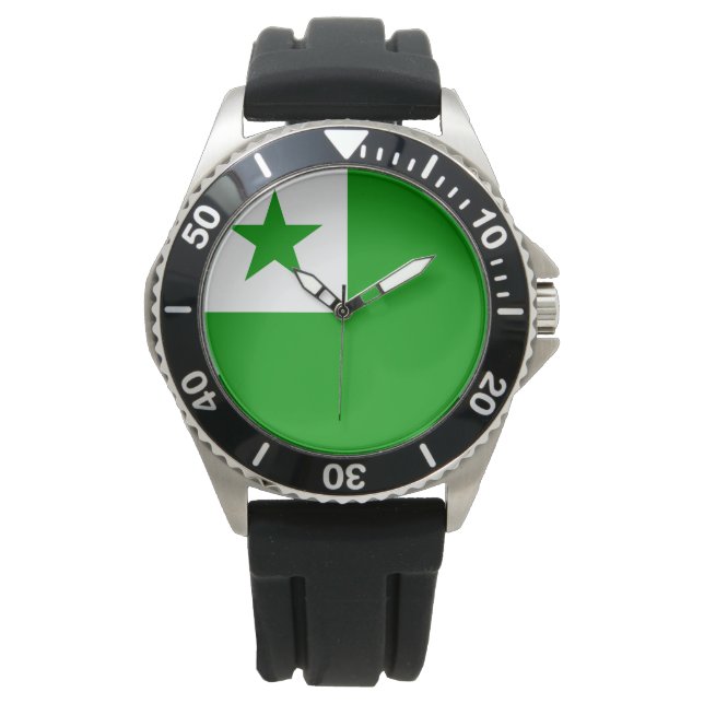 Esperanto Flag Horloge (Voorkant)