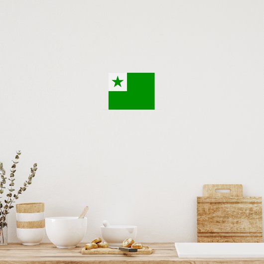 Esperanto Flag Poster (Keuken)